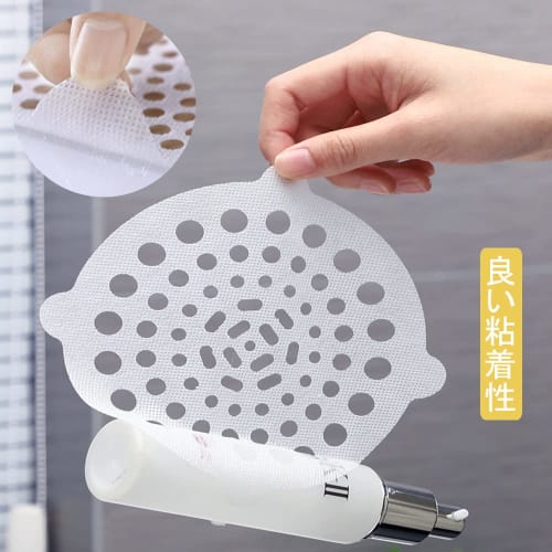 Set of 100 Drain Seals, 10cm Diameter, Hair Catchers, Hair Collection Sheets, Disposable Filters for Drains, Bathrooms, Kitchens, Bathrooms, and Bathr