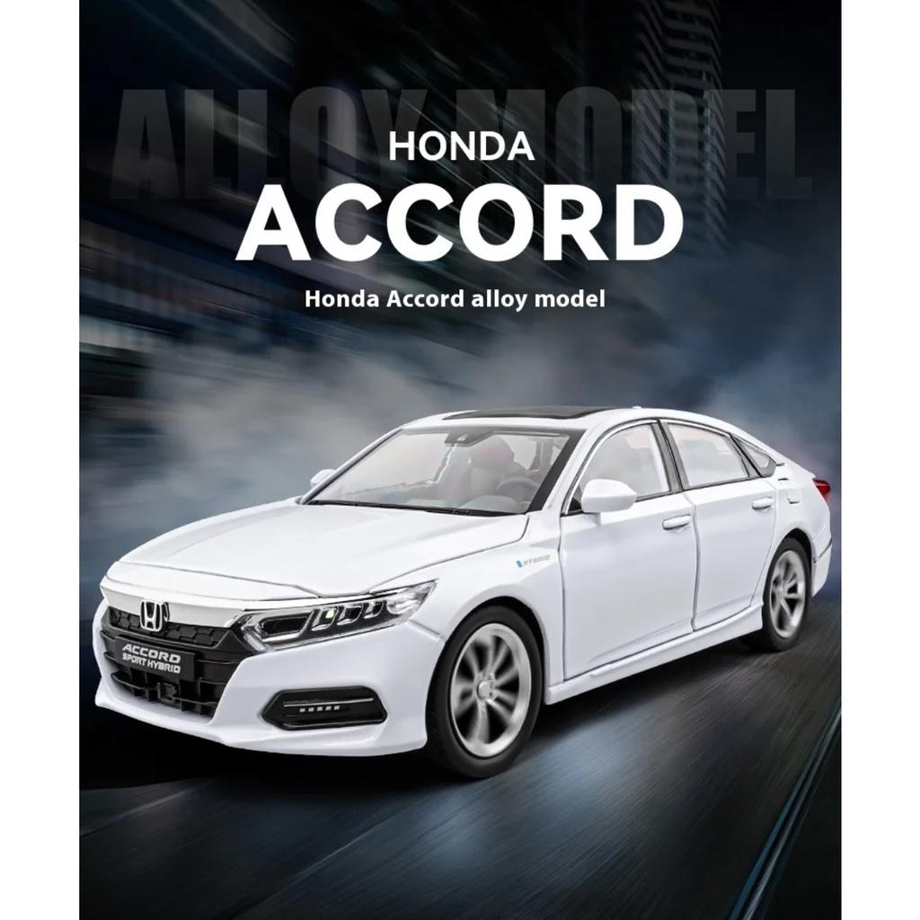 1/24 Honda Accord Лимузин Звук и Свет Сплав Металл Литой Модель Автомобиля Компьютерный Хост DIY Продукт Подарочная Коробка для Парня Праздник