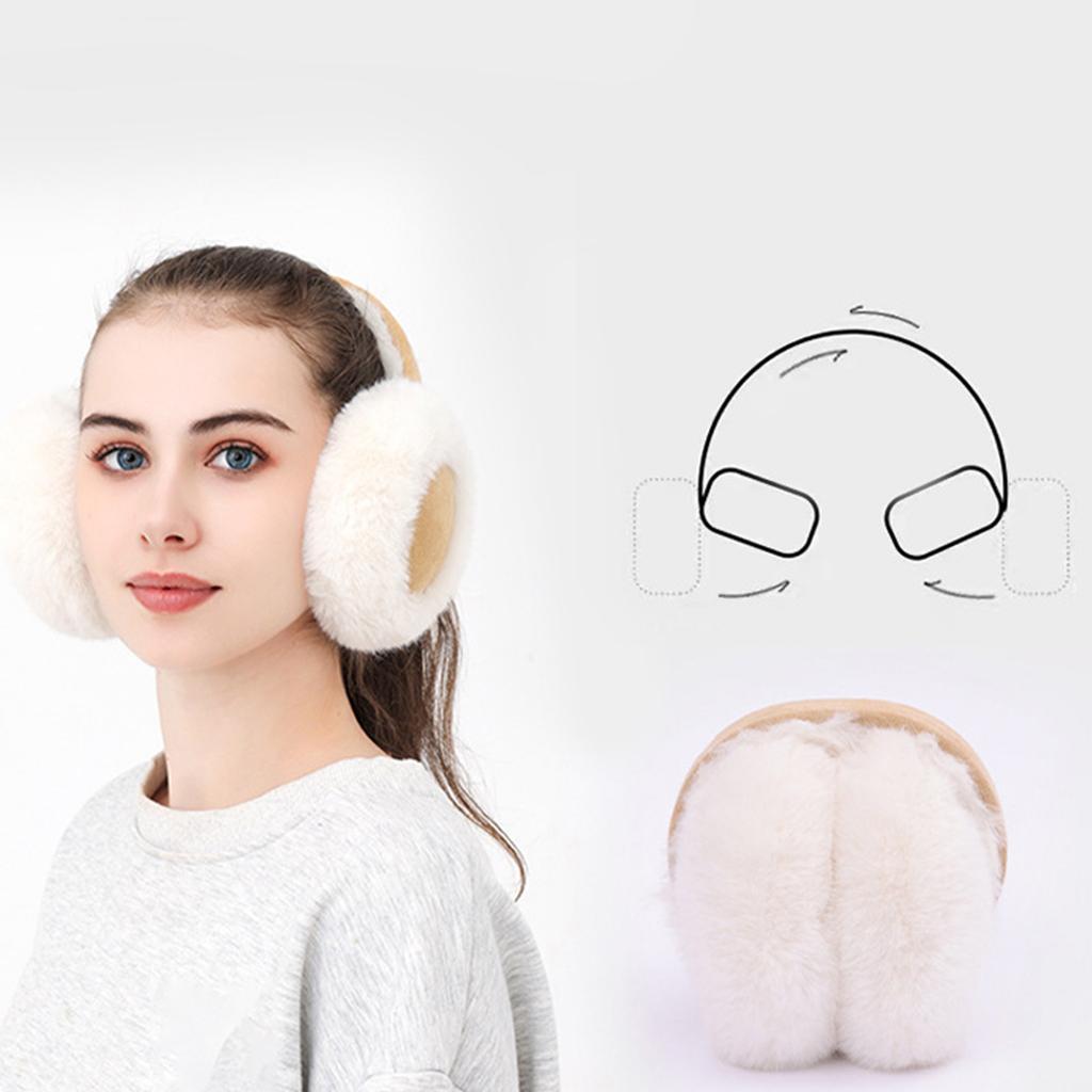 Collapsible Plush EarMuffs for Women and Kids Ear Warmer Furry Headband for Winter Christmas New Year Gifts