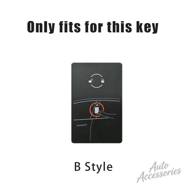 ALN1 Leather Car Smart NFC Card Key Case Cover Protect Shell Keyring For Tesla Model 3 Model S Model X Model Y Key Chain Accessories