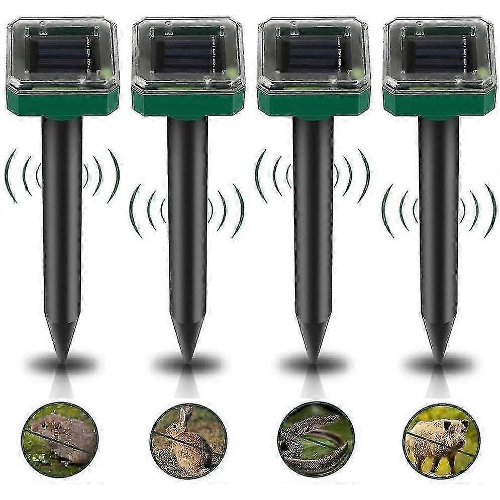 Solar Mole Repellant-4 Pieces, Pest Control, Waterproof Solar Mole Control