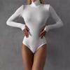 Women's Autumn and Winter Sexy High Neck Long Sleeve Tight Bodysuit