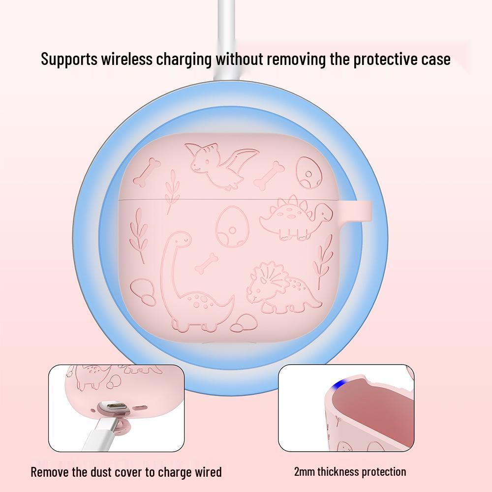 Защитный силиконовый чехол для AirPods 4-го поколения - Однотонный, Милый, Мягкий чехол для AirPods Pro 3