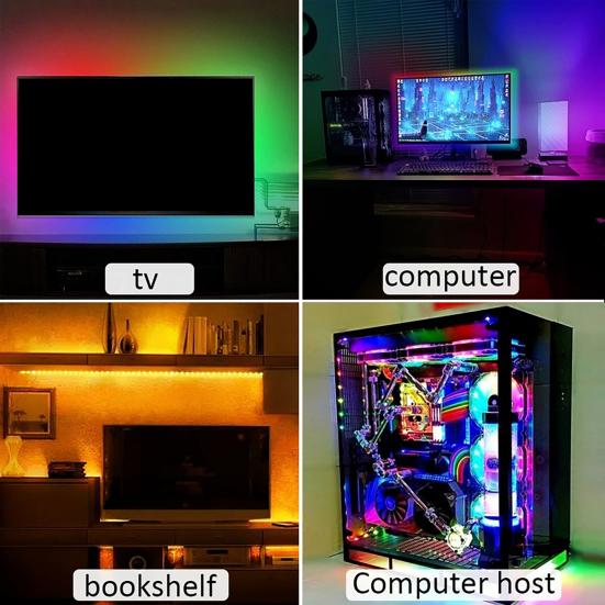 Светодиодная лента Регулируемая Длительное время ожидания Безопасная Гибкая Время Улучшить Атмосферу Высокая Яркость