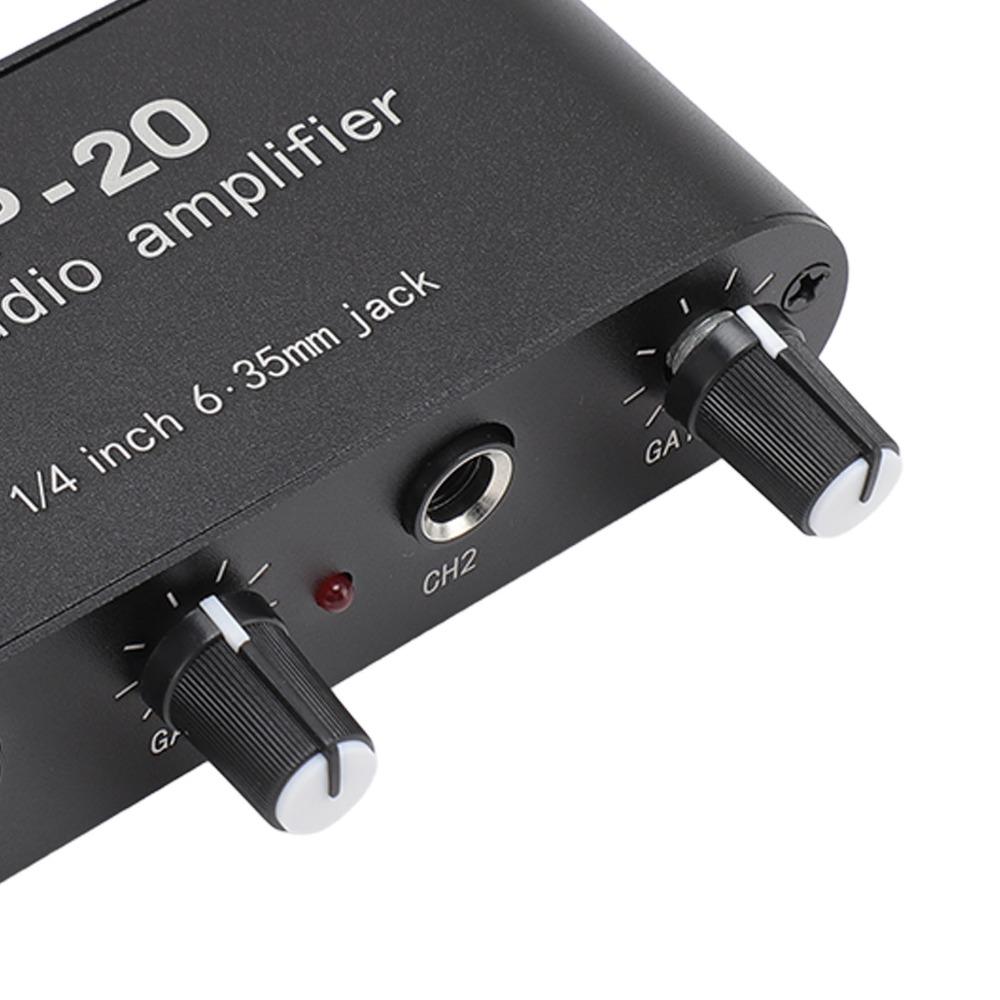 2 Channel Stereo Preamplifier Gain Independent Adjustment Dual Channel Amplifier  Live Sound