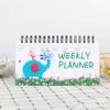 Notebook Up-turning Student Notebook Cartoon Weekly Planning Tearable Schedule Book