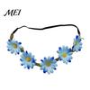 Elastic Daisy Headband for Children Sunflower/Daisy Wreath Women Girls, Flower Headpiece, Adjustable Floral Hair Accessory Beach Vacation Silk