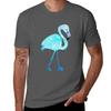 Aqua Watercolor Flamingo T-Shirt Fashion Letter Print T-Shirt