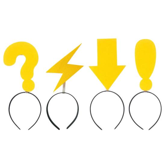 1/2/3/4/5 шт. Женская повязка на голову для девочек со стрелками и восклицательным знаком, эластичный обруч для волос, аксессуар для волос на свадьбу, вечеринку, повседневная одежда