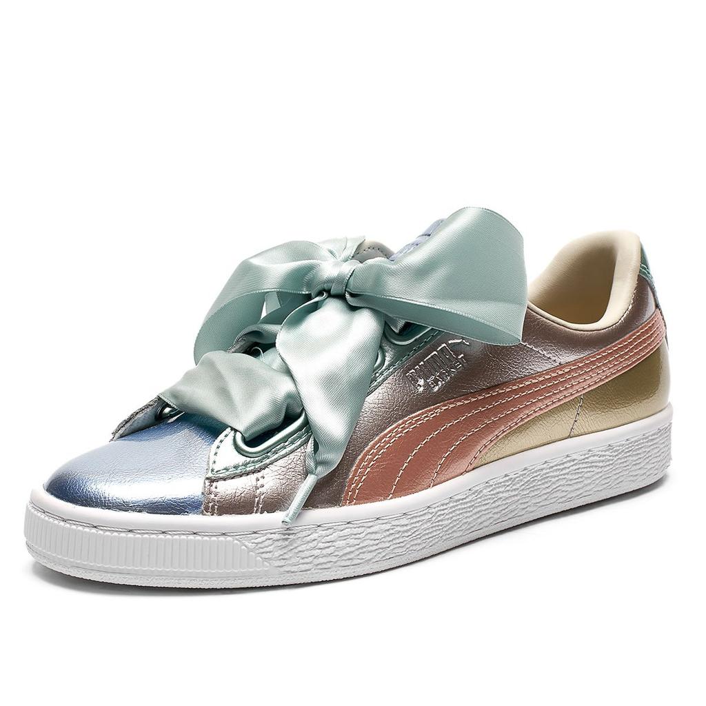 Puma Basket Heart Bauble FM Серебряные женские кроссовки 364809-01