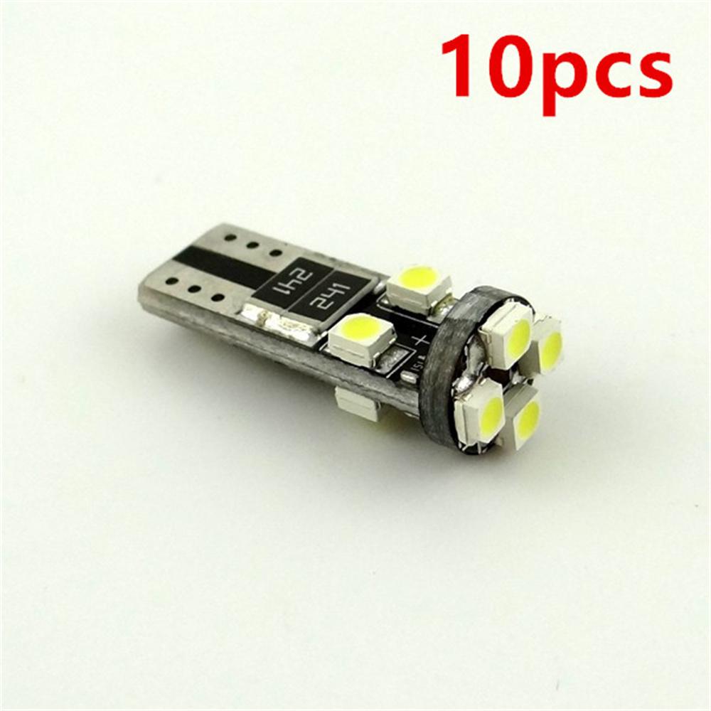 10 шт. W5W 194 168 T10 8SMD Canbus Светодиодная лампа для салона, купольная, для чтения