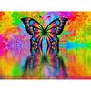 Полный 5D Diy Алмазная картина Красочная бабочка Вышивка Крестом Домашний декор Ручной подарок
