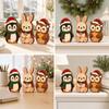 3/4pcs 2D Flat Wooden Desktop Ornaments Rustic Farmhouse Style Holiday Tabletop Decor  Home Decor