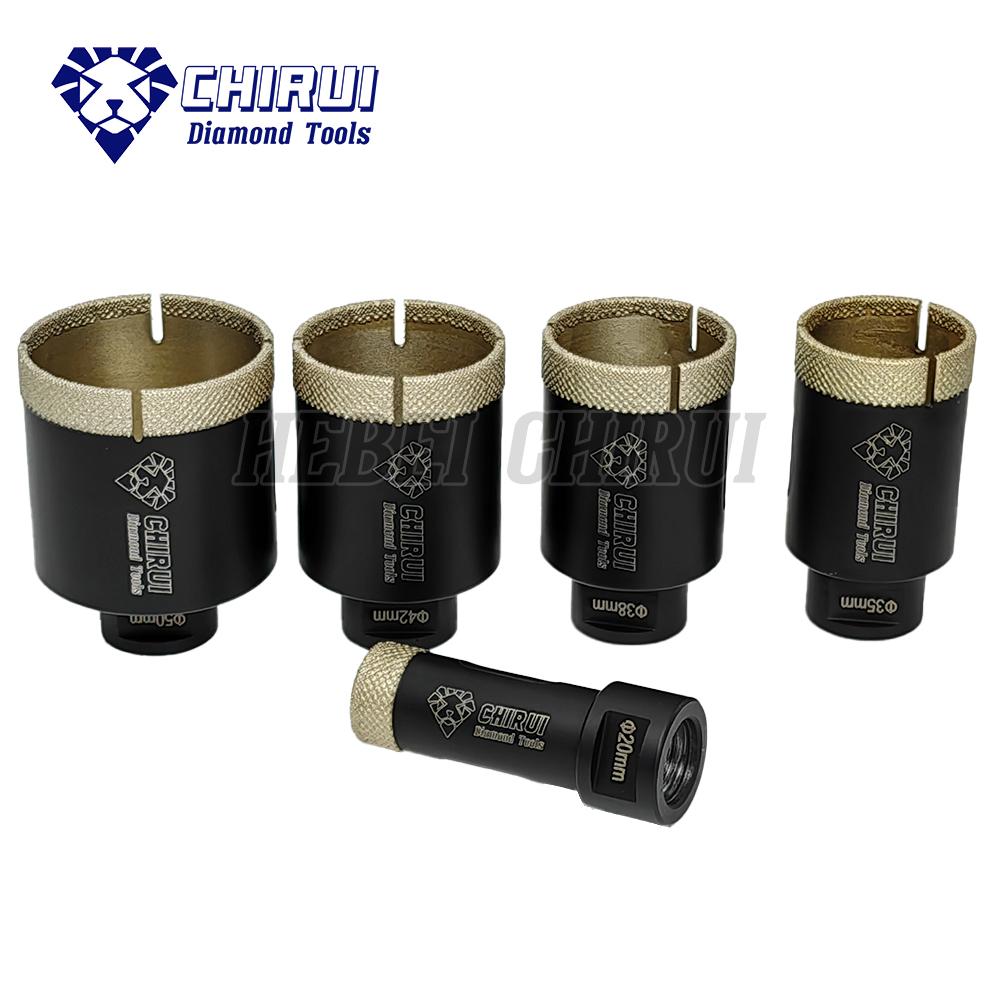 Stock European Quality 6 Pcs Matrix M14 Ceramic Tile Drill Bit Set Diamond Coated Hole Saw Core Drill Bit with Aluminum Case