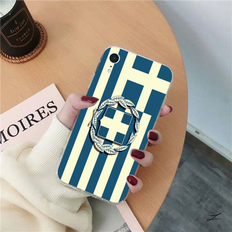 Чехол для телефона с греческим национальным флагом Греции для iPhone 13 11 12 pro XS MAX 8 7 6 6S Plus X 5S SE 2020 XR