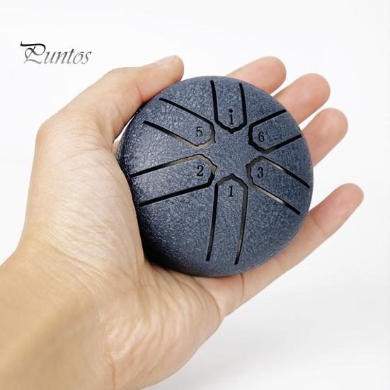 Стальной язычковый барабанчик Rain Chime 3 дюйма 6 нот мини-барабан Handpan Sound Healing Instrument Chakra Tank Drum для йоги, медитации
