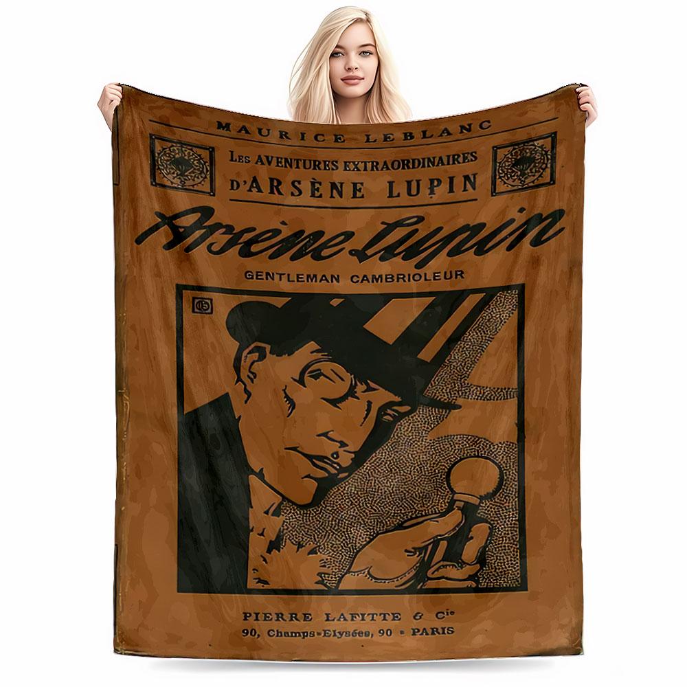 Arsène Lupin Vintage Design for all seasons blanket lunch break throw gift