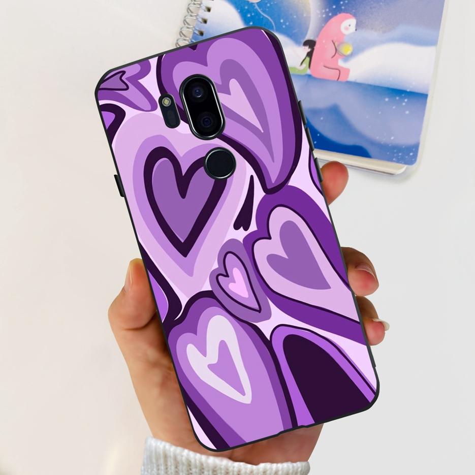 For LG G7 thinQ Case G710EM LM-G710 G710 Luxury Painted Cover Soft Silicone Phone Cases For LG G7 ThinQ Back Covers 6.1'' Bumper