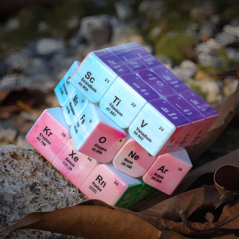 Периодическая таблица Менделеева 3x3x3 Скоростной кубик Рубика Без наклеек Образовательные игрушки Для детей Взрослых Тренировка IQ Логики Головоломки