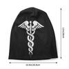 Caduceus Nursing Bonnet Hat Autumn Winter Outdoor Skullies Beanies Hats EMT Star of Life for Unisex Women Knitting HatsDual-use Cap