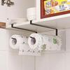 Kitchen Holder Hanging Toilet Roll Paper Holder Towel Rack Suitable for Kitchen Convenient and Simple Bathroom