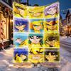 Saint Seiya Pattern Blanket for Home Decoration, Bed, Sofa, Car Travel, Camping, Suitable for All Seasons, Birthday Christmas Gift
