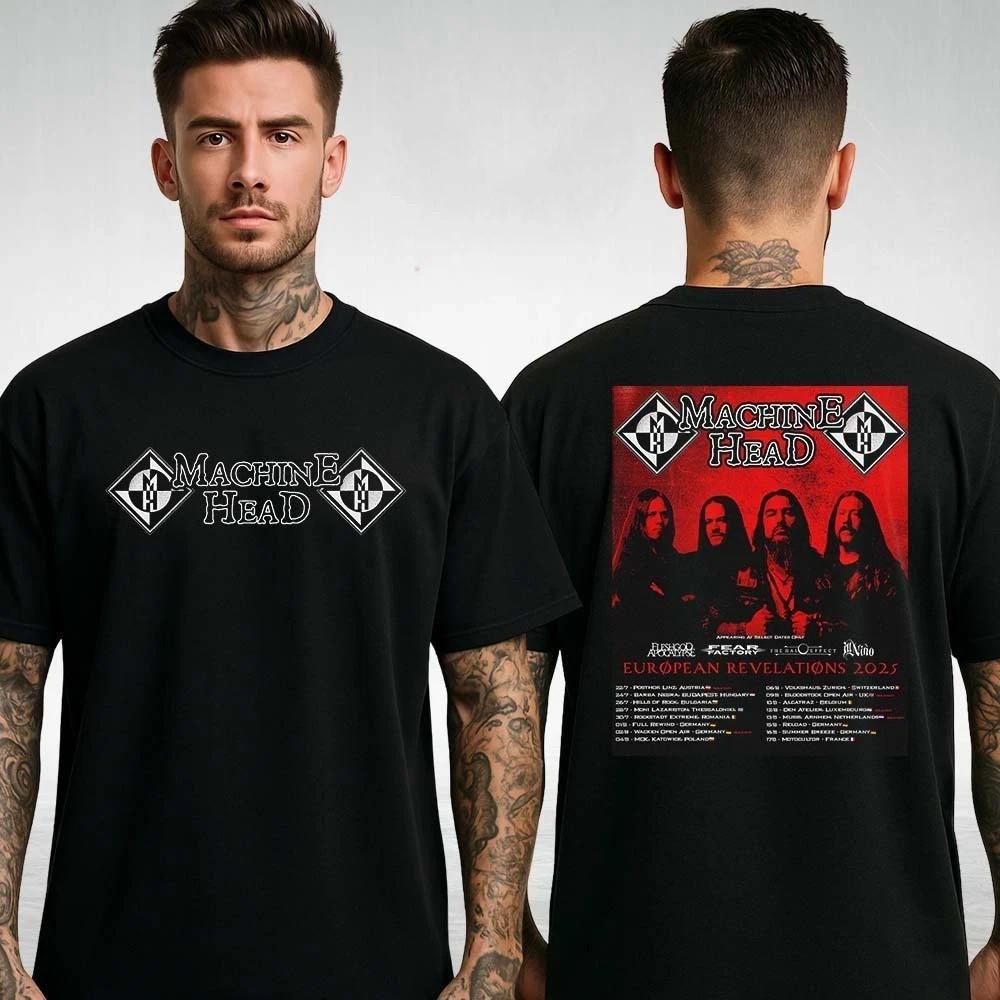 Machine Head На Европейском Туре 2026 Красный Grunge Metal Дизайн Футболка