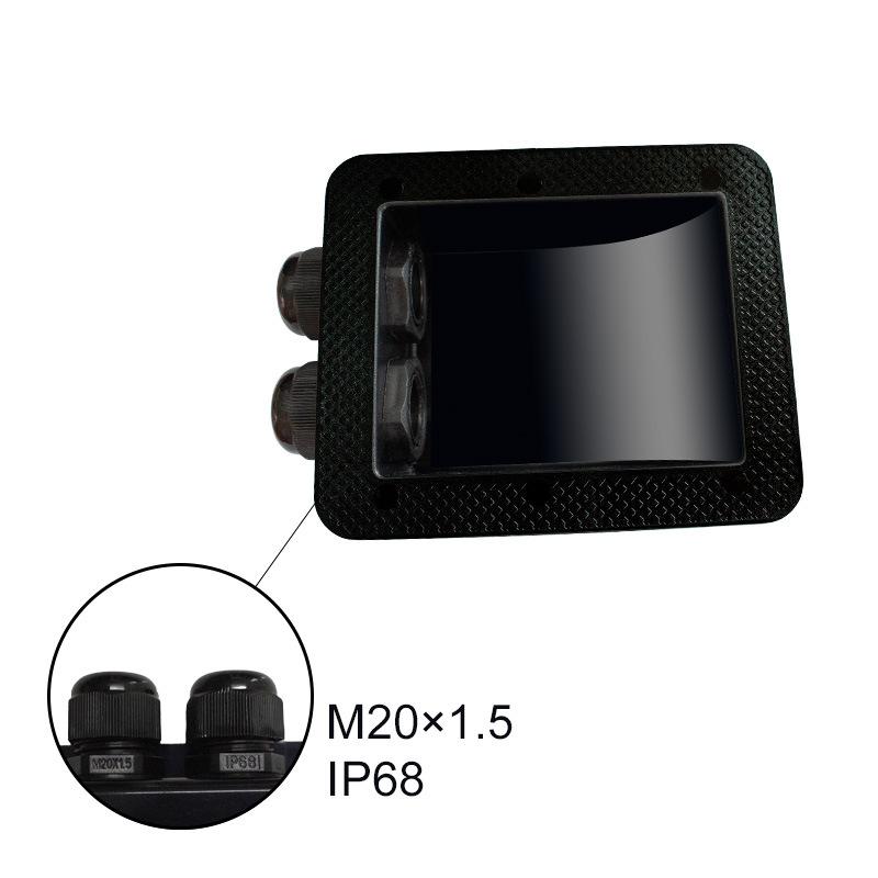 Waterproof ABS Solar Panel Double/Single Hole Wire Cable Entry Gland Sealing Junction Box Curved Connector For RV Caravan