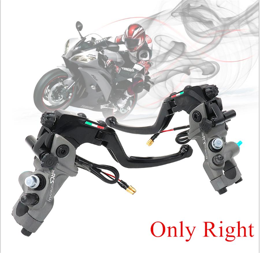 Right Side CNC 19 RCS Motorcycle Brake Master Cylinder Cable Clutch Radial Brake Pump 22mm Universal For Honda Yamaha Kawasaki Suzuki