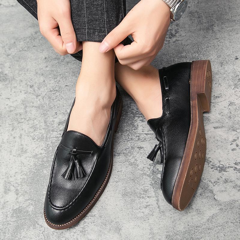High Quality Brand Handmade Sole Loafers Massage Soft Soled Men's Leather Casual Shoes Elegant Men's Low Top Shoes Free Delivery