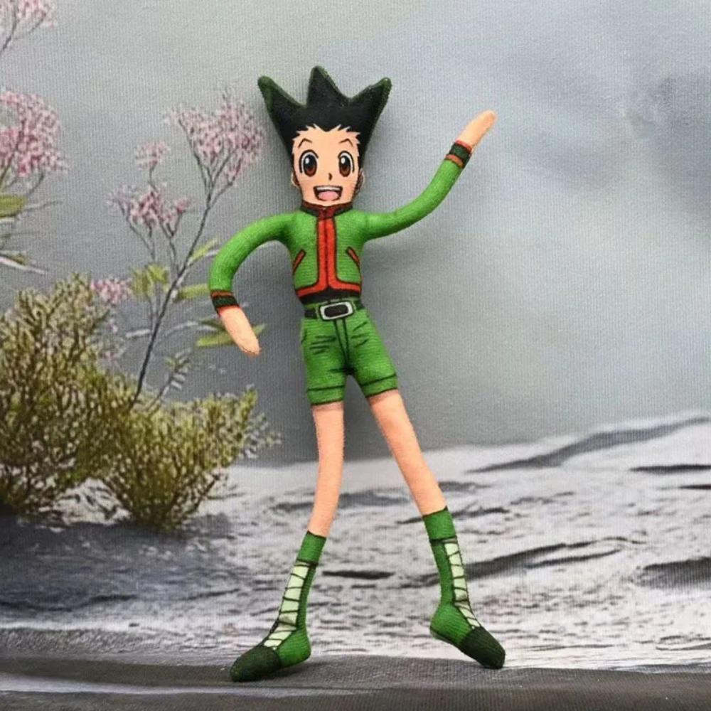Аниме Охотник Killua Zoldyck Косплей Плюшевая Кукла Набивные Куклы Милые Плюшевые Игрушки Украшение Комнаты Абстрактный Проволочный Соединитель Сгибаемый Подарки