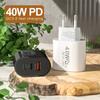 EU/US Plug 40W USB Type C зарядное устройство Dual PD быстрая зарядка адаптер для iPhone Samsung Xiaomi Phone Quick Charge 3.0 зарядное устройство