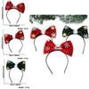 Stylish Christmas Headband For Kids With Attractive Shiny Sequins And Charming Bow For Festive Fun