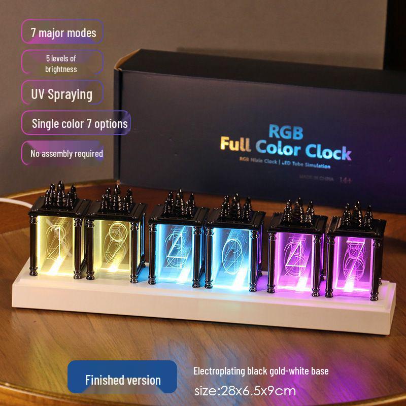 RGB Симулированные лампы Никси Настольные часы - DIY Украшение для игровой комнаты