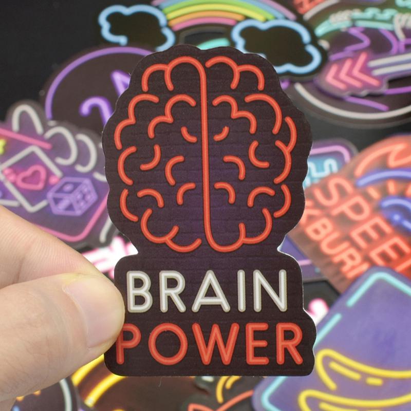 Неоновые наклейки. 50 шт