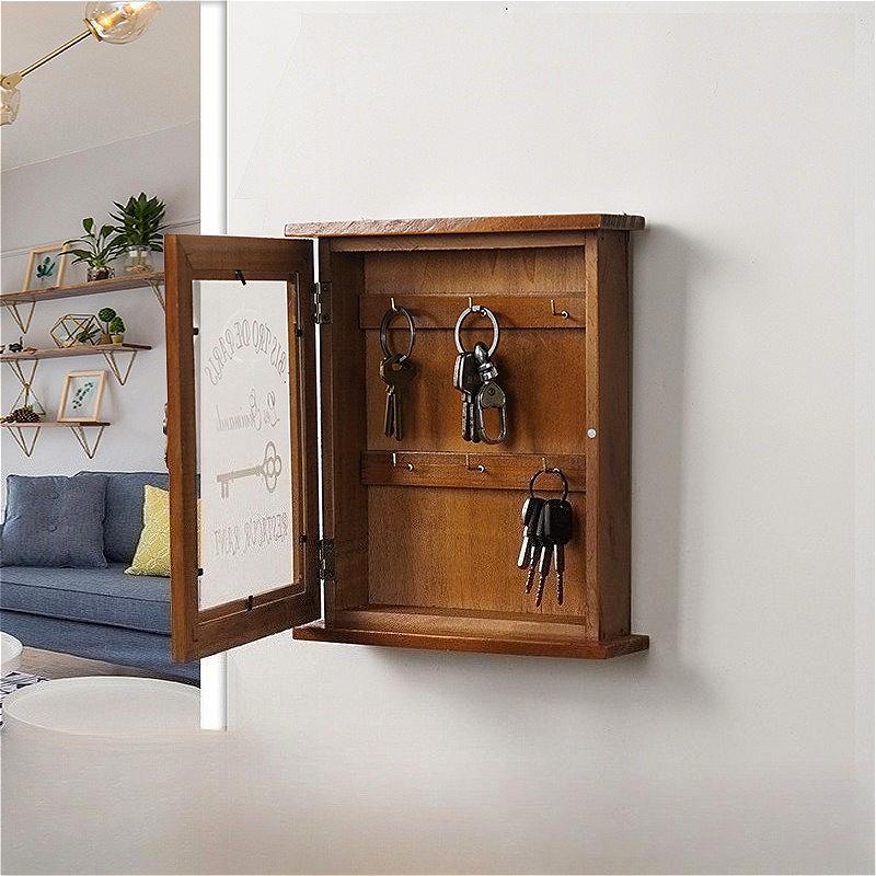 Деревянный настенный держатель для ключей с декоративным дизайном, креативный органайзер для прихожей, гостиной и декора дома