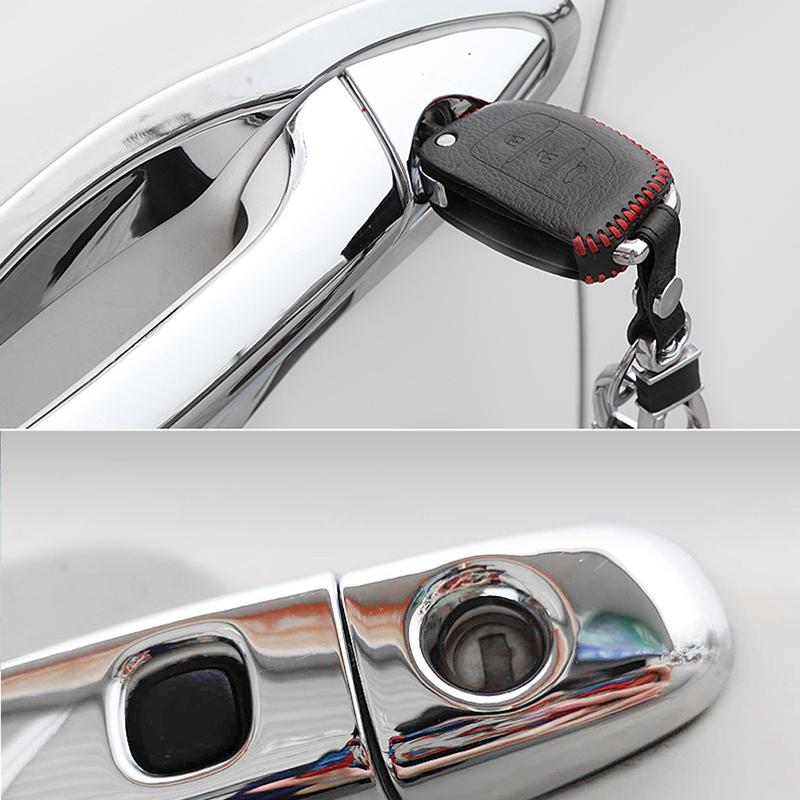 for Dodge Caliber 2007~2012 Luxurious Chrome Exterior Door Handle Cover Car Accessories Stickers Trim Set 2008 2009 2010 2011