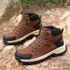 New Autumn Men's Boots Fashion Outdoor Hiking Boots Waterproof Leather Men's Work Boots Non-slip Men Desert Ankle Boots Sneakers