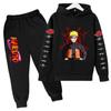 Naruto Hoodie Kids Clothes Boys Hoodies Avatar Kakashi Harajuku Loose Sweatshirts Top Autumn Spring O Neck Kids Pullover Sets