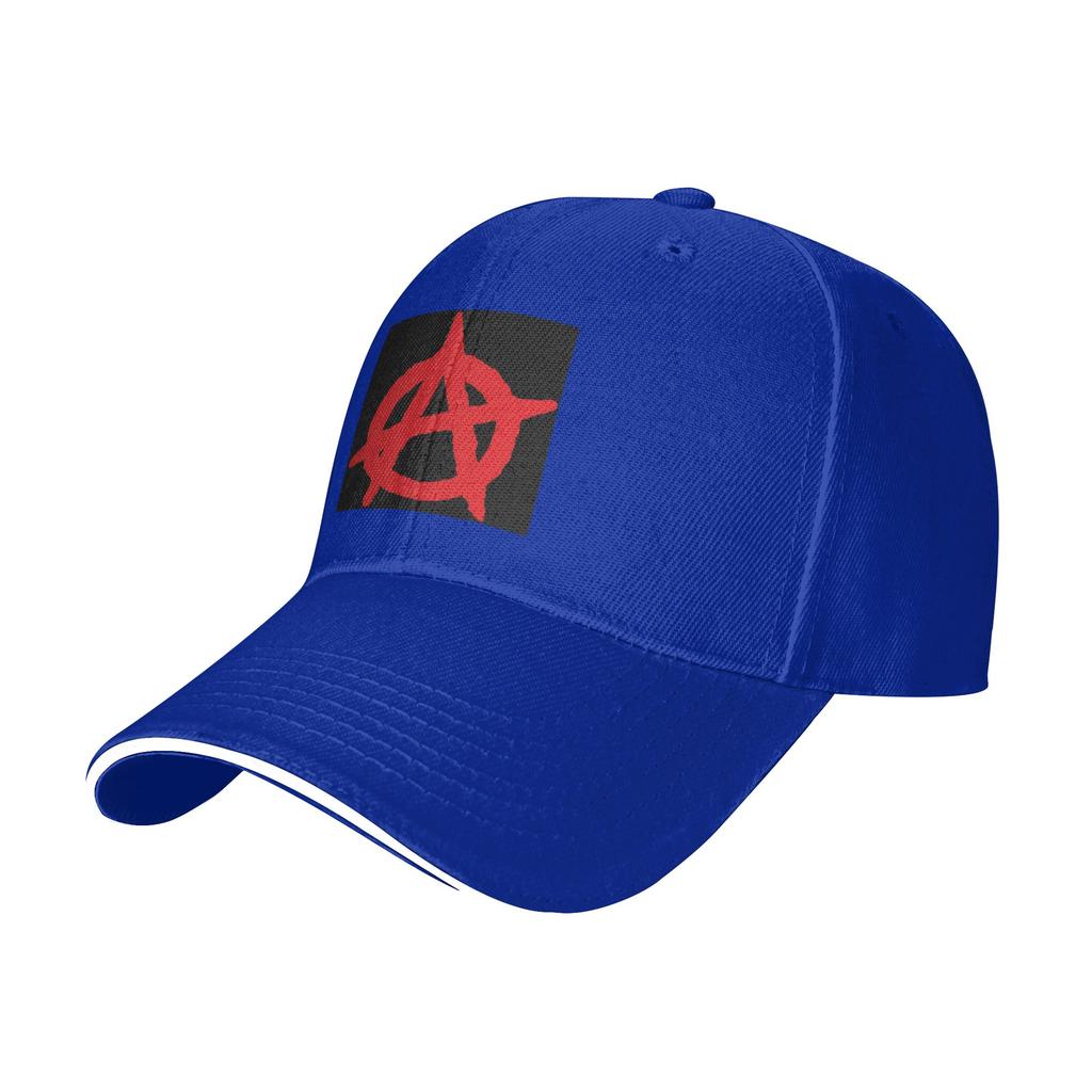 Red Anarchy Logo Large Cap Casual Baseball Caps Adjustable Hat Hip Hop Summer Unisex Baseball Hats Customizable