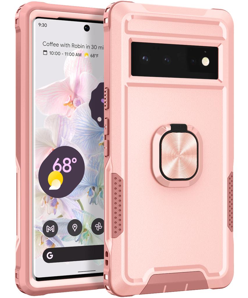 Pixel 6 Cases Heavy Duty Drop Protection Kickstand Rugged Shockproof/Dust Proof 3-Layer Phone Case For Google Pixel 6 Pro