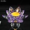 Crystal Lotus Flower Candle Holder – Feng Shui Glass Tealight Stand for Home Decor
