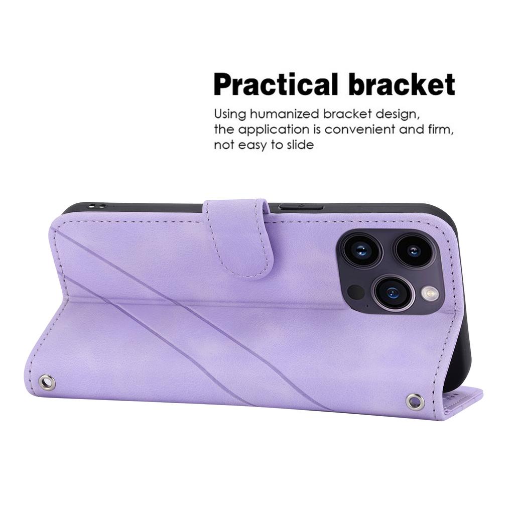 Strap Lanyard Cord Leather Wallet Phone Case For iPhone 15 14 13 12 11 Pro XS Max XR X SE2022 8 7 Plus Flip Card Slot Back Cover