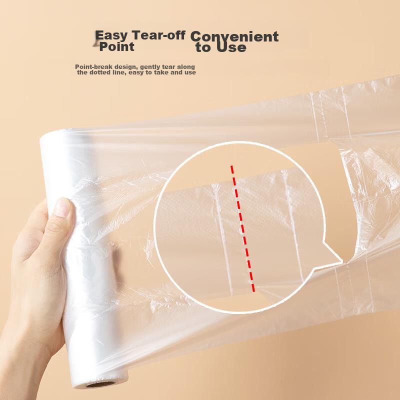 JD Original Food-Grade Plastic Storage Bags, Extra Large Size, Thickened Square Bags for Food Preservation, 35*42cm [100 Count]