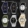 [Citizen Q&Q] Часы Q&Q 100м Водонепроницаемые Аналоговые На солнечной батарее Нейлоновый ремешок Черный циферблат Водонепроницаемые H062-005 Мужские Серый