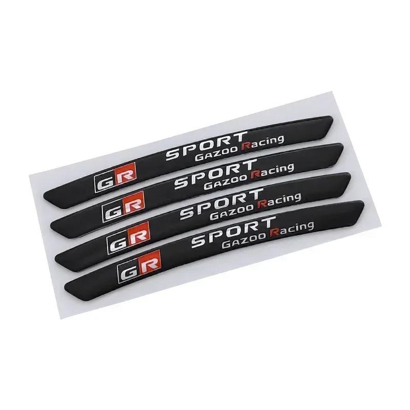 4PCS Aluminum Car Badge Styling Wheel Hub Rims Decor Stickers For Toyota Sienta Prado REIZ CHR 86 Avalon Highlander Verso Tacoma QG5