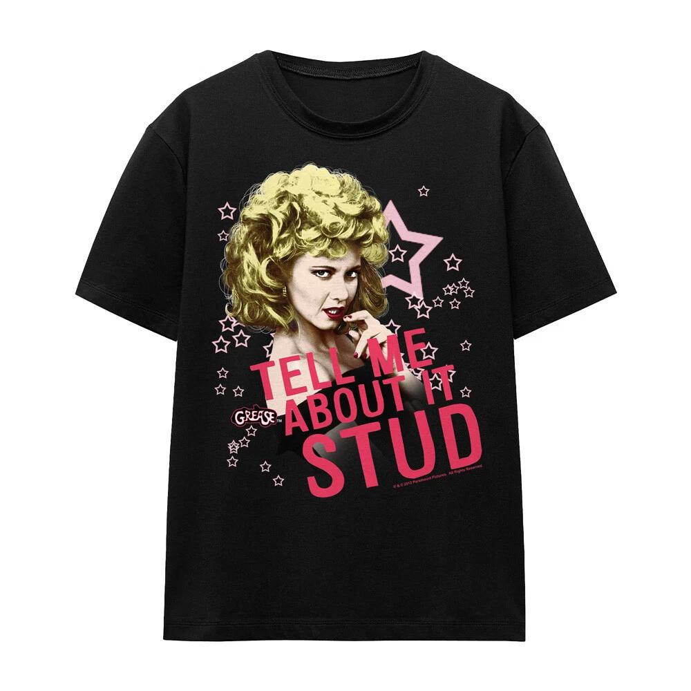 Grease Футболка женская 'Tell Me About It Stud' S-2XL, Черная