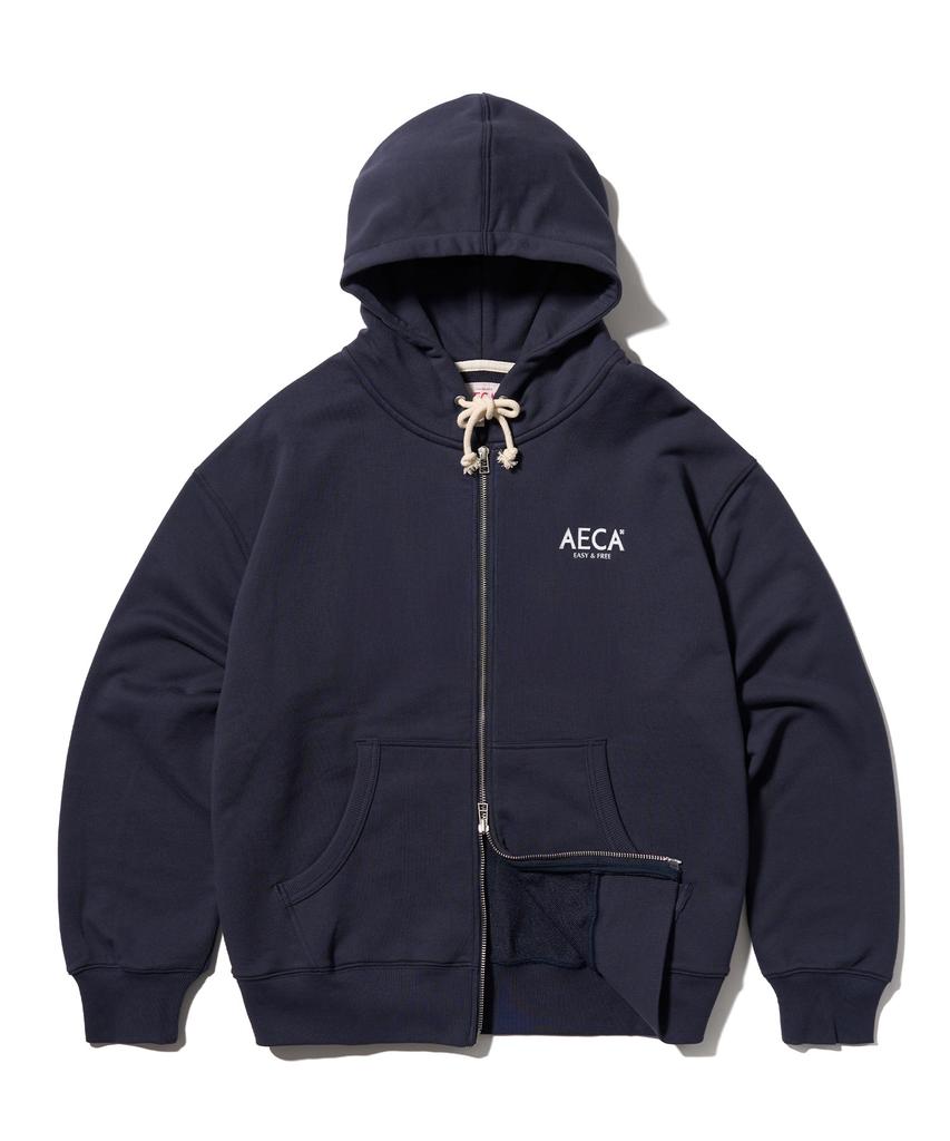 Толстовка на молнии Aeca Aeca Signature - Темно-синяя