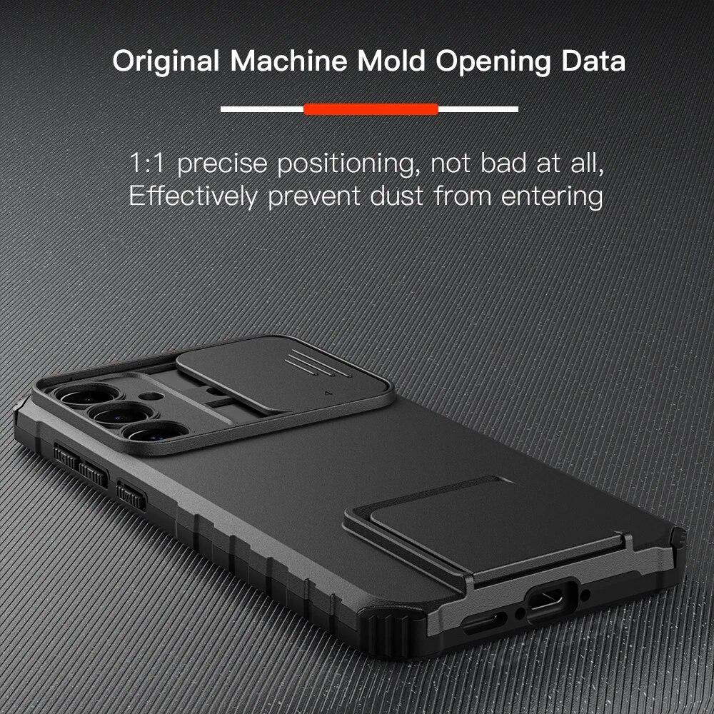 Противоударный бронированный жесткий чехол для Samsung A55 5G A35 A25 161 A15 A05, защита объектива слайд-камеры, чехол для телефона с подставкой для Galaxy A05S A 55 35