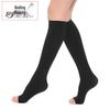 Women's Mid-Calf Open-Toe Compression Socks for Calf Support
